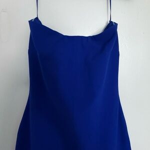 Strapless maxi dress with front slit